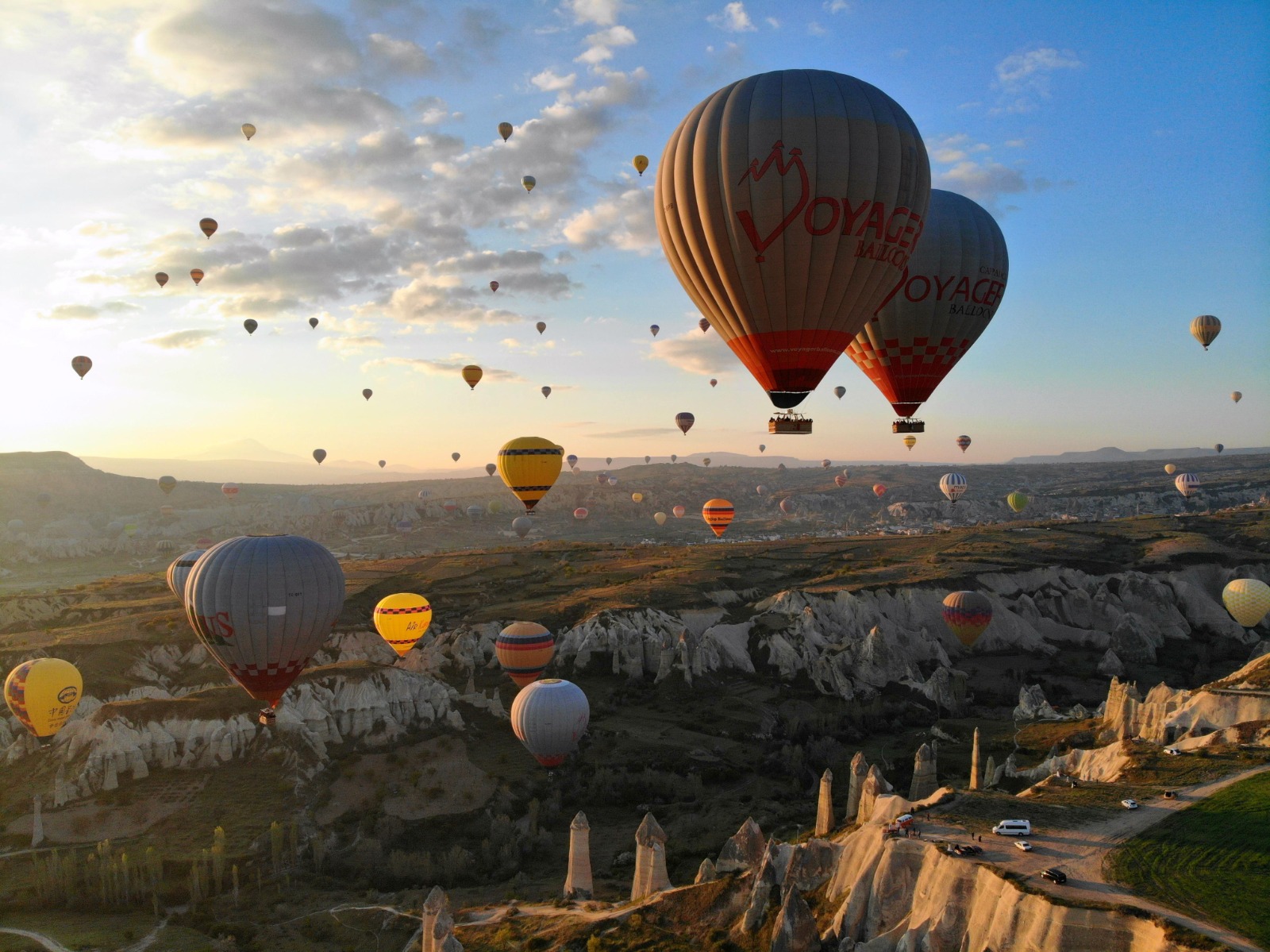 Başkanlar, Kapadokya'nın simgesi olan balona binemeden gitti.
